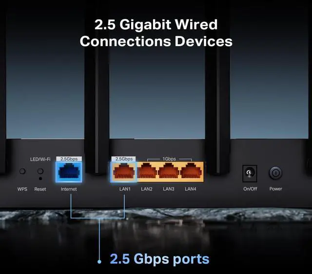 Alt view image 6 of 13 - TP-Link WiFi 7 Archer BE400 BE6500 2.5G Router