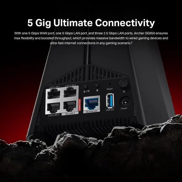 Alt view image 8 of 10 - TP-Link WiFi 7 Archer GE650 BE11000 Tri-Band Gaming Router
