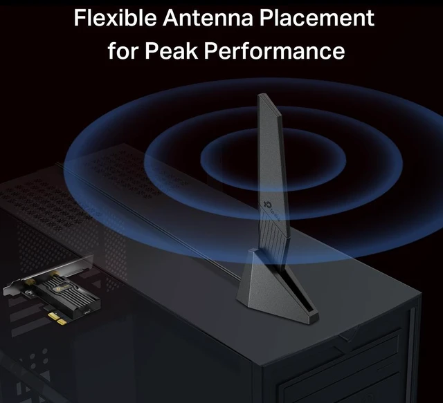 Alt view image 3 of 9 - TP-Link Archer TXE73E AXE5400 Wireless Tri-Band Wi-Fi 6E & Bluetooth 5.3 PCIe Adapter