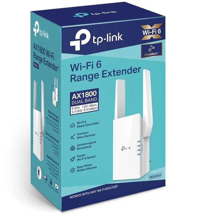 Alt view image 8 of 8 - TP-Link - RE605X AX1800 Wi-Fi 6 Range Extender - White