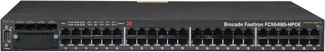 Alt view image 2 of 4 - Brocade FastIron CX FCX648S-HPOE Managed Layer 3 Switch