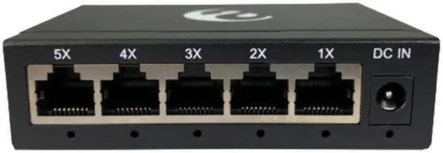 Alt view image 2 of 3 - Amer 5 Port 10/100/1000 Mbps Gigabit Ethernet Desktop Metal Switch