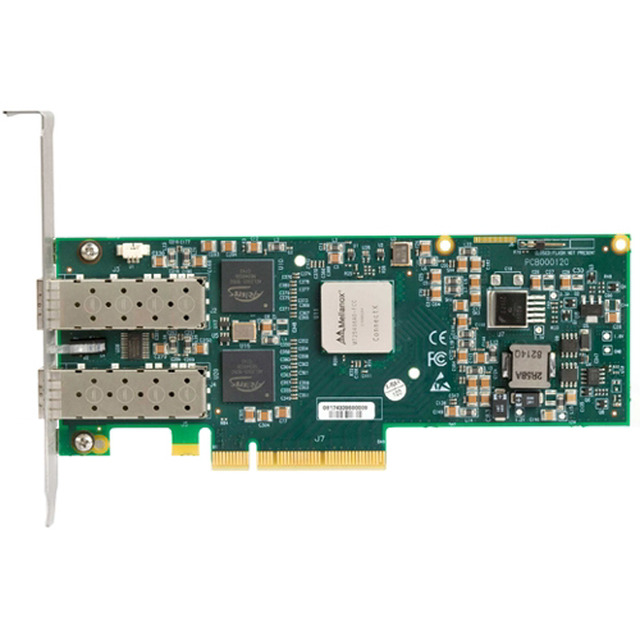 Mellanox MNPH29D-XTR ConnectX Dual Port 10GbE Network Card – PCI-E, SFP (Open Box)