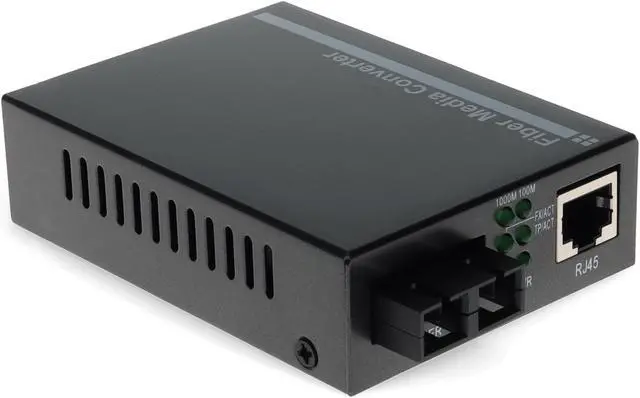 Alt view image 7 of 8 - AddOn 10/100/1000Base-TX(RJ-45) to 1000Base-LX(SC) SMF 1310nm 20km Media Converter