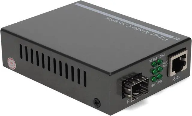 Alt view image 7 of 8 - AddOn 10/100/1000Base-TX(RJ-45) to Open SFP Port Media Converter