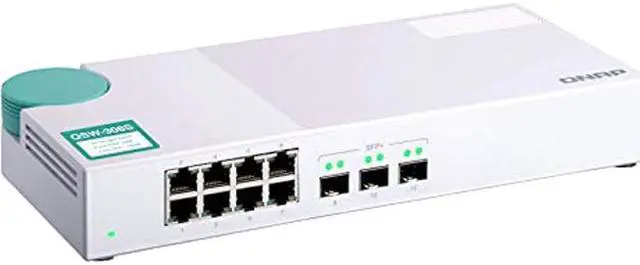 Main image of Qnap QSW-308S-US Cost-effective Entry-level 10 GbE Switch with 10G SFP+ Fiber and Gigabit Ethernet