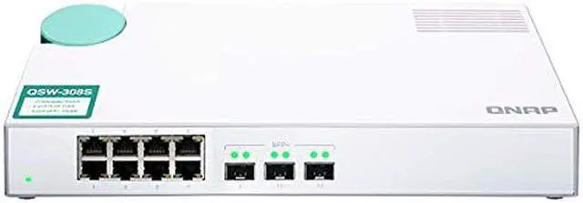 Alt view image 2 of 6 - Qnap QSW-308S-US Cost-effective Entry-level 10 GbE Switch with 10G SFP+ Fiber and Gigabit Ethernet