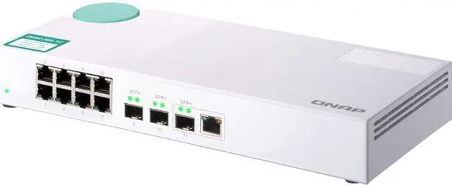 Main image of Qnap QSW-308-1C-US Cost-effective Entry-level 10 GbE Switch with 5-Speed 10GBASE-T / NBASE-T and Gigabit Ethernet