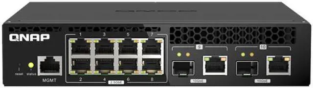 Alt view image 2 of 6 - Qnap QSW-M2108R-2C-US Managed Switch