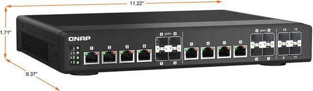 Alt view image 2 of 5 - Qnap QSW-IM1200-8C-US Managed Switch