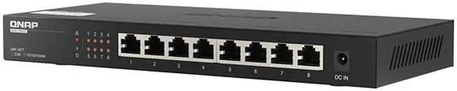 Alt view image 2 of 6 - Qnap QSW-1108-8T-US Unmanaged Ultra-high-speed 2.5GbE Fiber Managed Switch