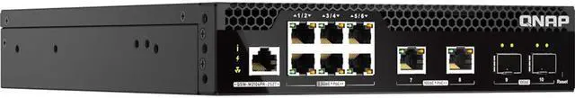 Alt view image 2 of 6 - QNAP QSW-M2106PR-2S2T-US Half-Rackmount Switch 10GbE and 2.5GbE PoE++ Layer 2 Web Managed Switch for New-Generation Wi-Fi Deployment