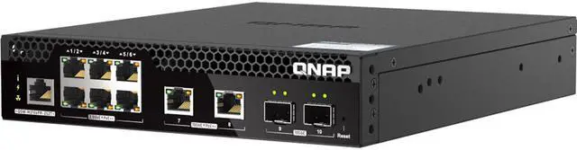 Alt view image 5 of 6 - QNAP QSW-M2106PR-2S2T-US Half-Rackmount Switch 10GbE and 2.5GbE PoE++ Layer 2 Web Managed Switch for New-Generation Wi-Fi Deployment