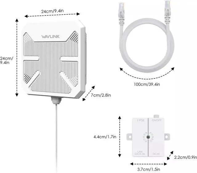 Alt view image 7 of 9 - WAVLINK AX3000 WiFi 6 Outdoor WiFi Extender, Wireless Access Point