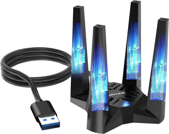 Main image of WAVLINK AX5400 USB WiFi 6E Adapter for Desktop PC, Tri-Band PC WiFi Adapter