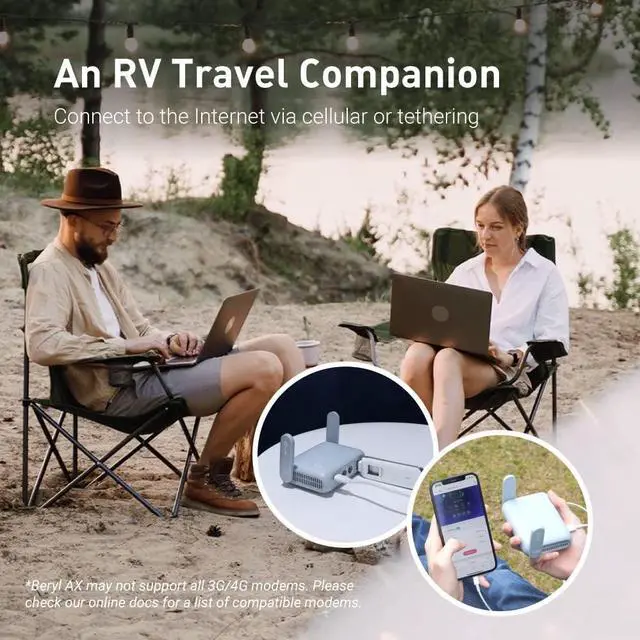 Alt view image 14 of 15 - GL.iNet GL-MT3000 (Beryl AX) Portable Travel Router, Pocket Wi-Fi 6 Wireless 2.5G Router, Portable VPN Routers WiFi for Travel, Public Computer Routers, Business, Moblie/RV/Cruise/Plane