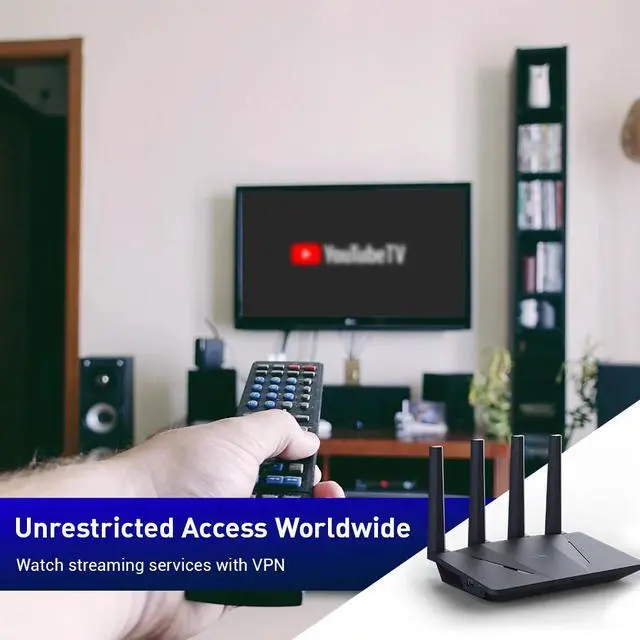 Alt view image 13 of 14 - GL.iNet GL-AX1800(Flint) WiFi 6 Router -Dual Band Gigabit Wireless Internet Router | 5 x 1G Ethernet Ports | Up to 120 Devices | OpenVpn&WireGuard | Wi-Fi 6 1.8 Gbps, 5 Gigabit ports, 120 devices, WireGuard 500 Mbps, AdGuard Home, WPA3, eas