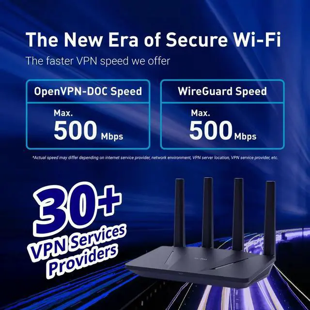 Alt view image 6 of 14 - GL.iNet GL-AX1800(Flint) WiFi 6 Router -Dual Band Gigabit Wireless Internet Router | 5 x 1G Ethernet Ports | Up to 120 Devices | OpenVpn&WireGuard | Wi-Fi 6 1.8 Gbps, 5 Gigabit ports, 120 devices, WireGuard 500 Mbps, AdGuard Home, WPA3, eas