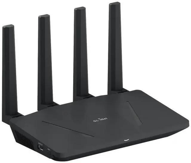 Alt view image 2 of 14 - GL.iNet GL-AX1800(Flint) WiFi 6 Router -Dual Band Gigabit Wireless Internet Router | 5 x 1G Ethernet Ports | Up to 120 Devices | OpenVpn&WireGuard | Wi-Fi 6 1.8 Gbps, 5 Gigabit ports, 120 devices, WireGuard 500 Mbps, AdGuard Home, WPA3, eas