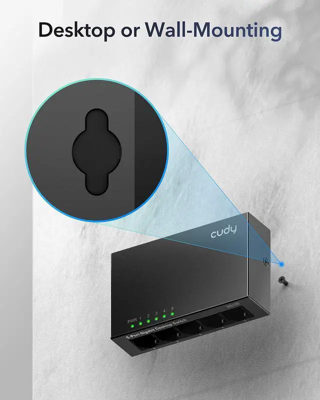 Alt view image 7 of 8 - Cudy 5-Port Gigabit Unmanaged Switch GS105