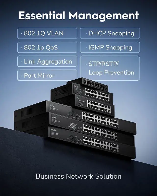Alt view image 4 of 5 - Cudy 8-Port Gigabit Light Managed Switch GS108E