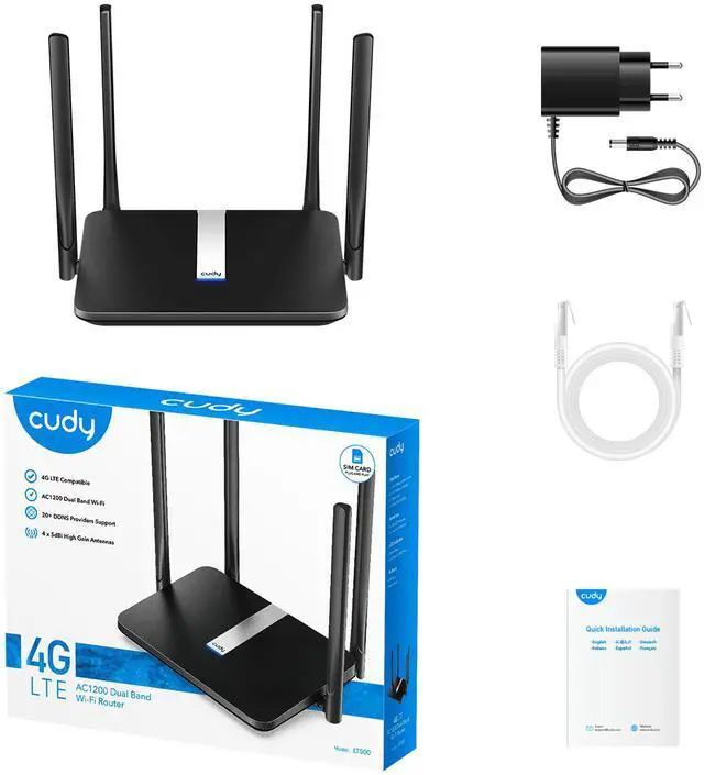 Alt view image 5 of 5 - Cudy 4G AC1200 Wi-Fi Router LT500 2.0