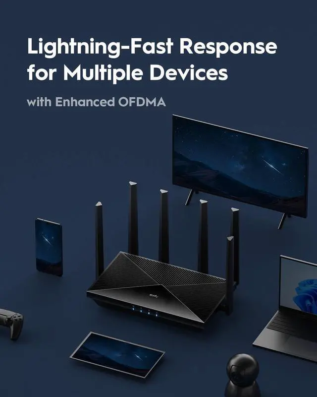 Alt view image 4 of 6 - Cudy WR6500H BE6500 2.5G Wi-Fi 7 Router