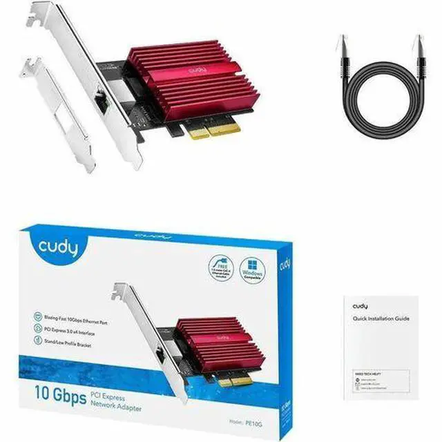 Alt view image 3 of 3 - Cudy 10 Gbps PCI-E Ethernet Adapter PE10G