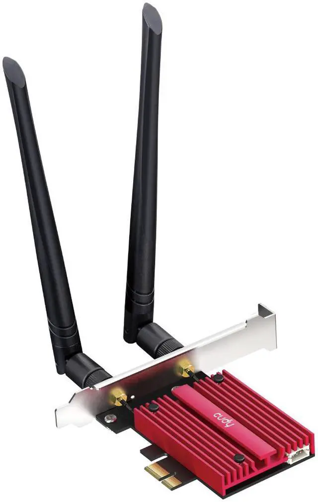 Alt view image 3 of 8 - Cudy AX5400 Wi-Fi 6E Bluetooth 5.3 PCI-E Adapter WE3000S
