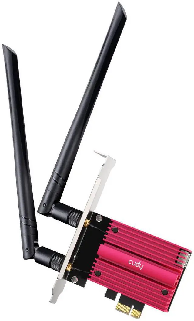 Alt view image 4 of 8 - Cudy AX5400 Wi-Fi 6E Bluetooth 5.3 PCI-E Adapter WE3000S
