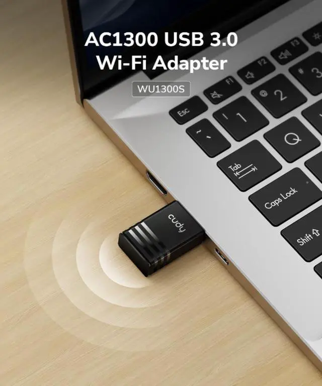 Alt view image 3 of 8 - Cudy AC1300 Wi-Fi USB Adapter WU1300S