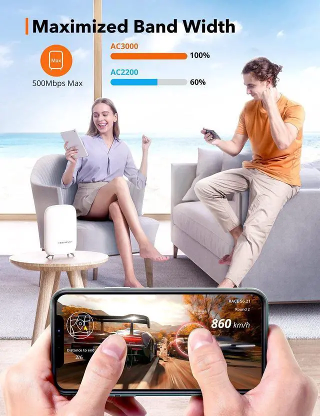 Alt view image 5 of 7 - TaoTronics Whole Home Mesh Wi-Fi Router System with Easy App Controls (2-Pack)