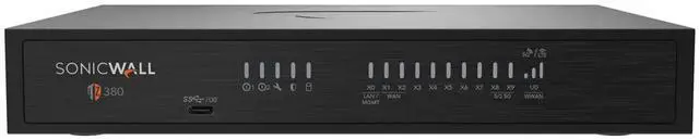 Main image of SonicWall TZ380 Firewall (Gen 8), w/ Secure Upgrade Plus (3-Year Advanced Protection Security Suite) and 1 Year CSE | 03-SSC-6961
