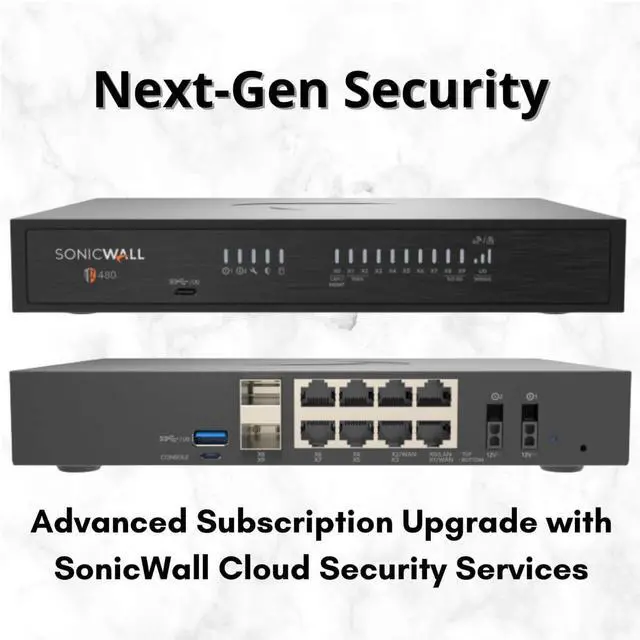 Alt view image 4 of 8 - SonicWall TZ 480 Firewall (Gen 8) w/ Secure Upgrade Plus (3-Year Advanced Protection Security Suite) and 1 Year CSE | 03-SSC-6986