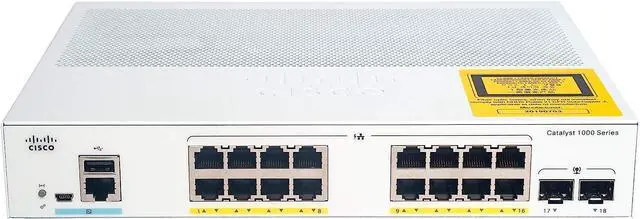 Alt view image 2 of 6 - Cisco Catalyst C1000-16P Ethernet Switch, 16 Ports - Manageable - 2 Layer Supported