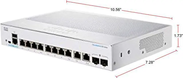 Alt view image 2 of 2 - CISCO CBS250-8T-E-2G-NA Managed Switch