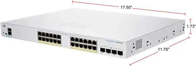 Alt view image 2 of 2 - CISCO CBS350-24P-4G-NA Managed Switch