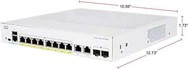 Alt view image 2 of 2 - CISCO CBS350-8FP-2G-NA Managed Switch