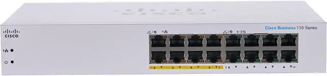 Alt view image 2 of 6 - Cisco 110 CBS110-16PP Ethernet Switch, 16 Ports - 2 Layer Supported