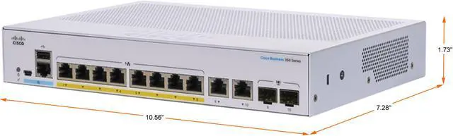 Alt view image 2 of 2 - CISCO Business 350 Series CBS350-8P-E-2G-AU Managed Switch