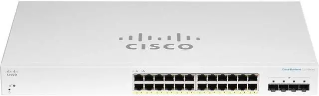 Main image of Cisco Business CBS220-24P-4X Ethernet Switch, 24 Ports - Manageable - 2 Layer Supported