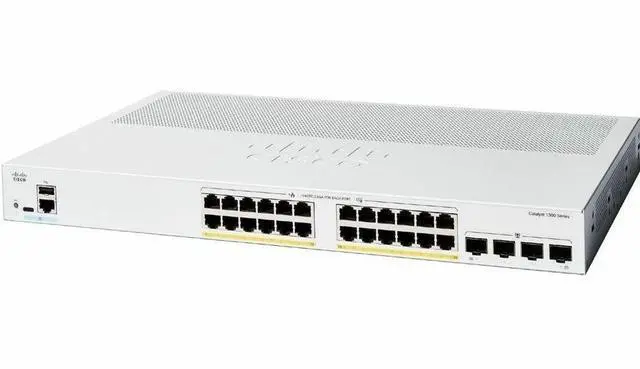 Alt view image 2 of 3 - Cisco Catalyst C1300-24P-4G Ethernet Switch, 24 Ports, Manageable, Gigabit Ethernet, 10/100/1000Base-T, 1000Base-X , 3 Layer Supported