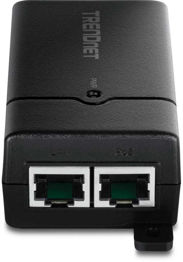 Alt view image 3 of 5 - TRENDnet Gigabit Power Over Ethernet Injector, Full Duplex Gigabit Speeds, 1 x Gigabit Ethernet Port, 1 x PoE Gigabit Ethernet Port, Network Devices Up To 100M (328 ft), 15.4W, Black, TPE-113GI