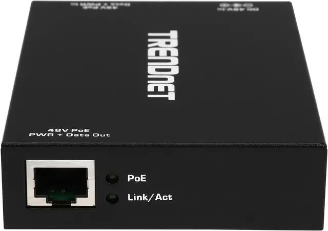 Alt view image 5 of 6 - TRENDnet Gigabit PoE+ Repeater/Amplifier, 1 x Gigabit PoE+ In Port, 1 x Gigabit PoE Out Port, Extends 100m For Total Distance Up To 200m (656 ft), Supports PoE(15.4W) & PoE+(30W), Black, TPE-E100