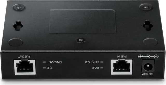 Alt view image 6 of 6 - TRENDnet Gigabit PoE+ Repeater/Amplifier, TPE-E110, Extender, 1 x Gigabit PoE+ In Port, 1 x Gigabit PoE Out Port, Extends 100m for Distance Up to 200m (656 ft), Supports PoE (15.4W) & PoE+ (30W)