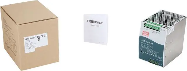 Alt view image 8 of 8 - TRENDnet TI-S48048 (v1.0R) 480W, 48V DC, 10A AC to DC DIN-Rail Power Supply with PFC Function