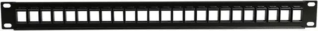 Alt view image 5 of 6 - TRENDnet 24-Port Blank Keystone 1U Patch Panel, 1U 19" Metal Rackmount Housing, Recommended With TC-K25C6 & TC-K50C6 Cat6 Keystone Jacks (Sold Separately), Black, TC-KP24