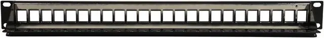 Alt view image 4 of 7 - TRENDnet 24-Port Blank Keystone Shielded 1U Patch Panel, 1U 19" Rackmount Housing, Protects Against EMI/RFI Noise, Recommended With TC-K06C6A Cat6A Keystone Jacks (Sold Separately), Black, TC-KP24S