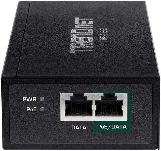 Alt view image 3 of 13 - TRENDnet Gigabit PoE++ Injector, Convert A Non-PoE Port to A PoE++ Gigabit Port, PoE (15.4W), PoE+ (30W), Or PoE++ (95W), Up to 100m (328 ft), Integrated Power Supply, Black, TPE-119GI