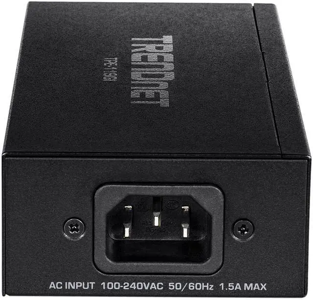 Alt view image 4 of 13 - TRENDnet Gigabit PoE++ Injector, Convert A Non-PoE Port to A PoE++ Gigabit Port, PoE (15.4W), PoE+ (30W), Or PoE++ (95W), Up to 100m (328 ft), Integrated Power Supply, Black, TPE-119GI